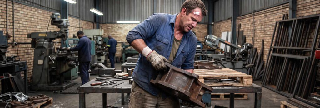 Injured Employee Completing Heavy Manual Labour